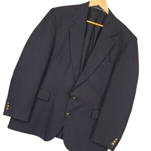 Vintage Haggar Gentleman's Fit Blazer Coat Jacket Sz 44 Dark Gray Made in USA